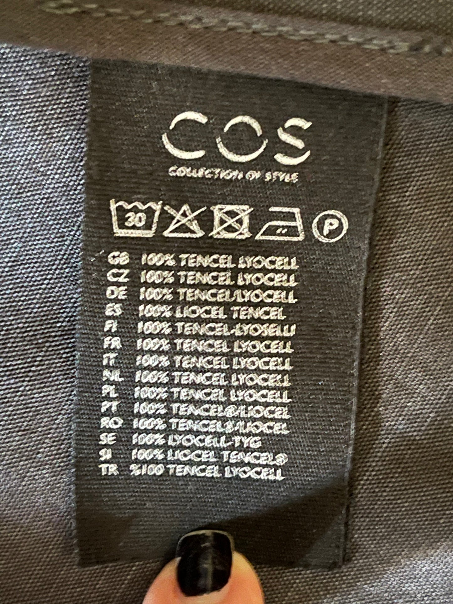 COS Charcoal Gray Midi Skirt