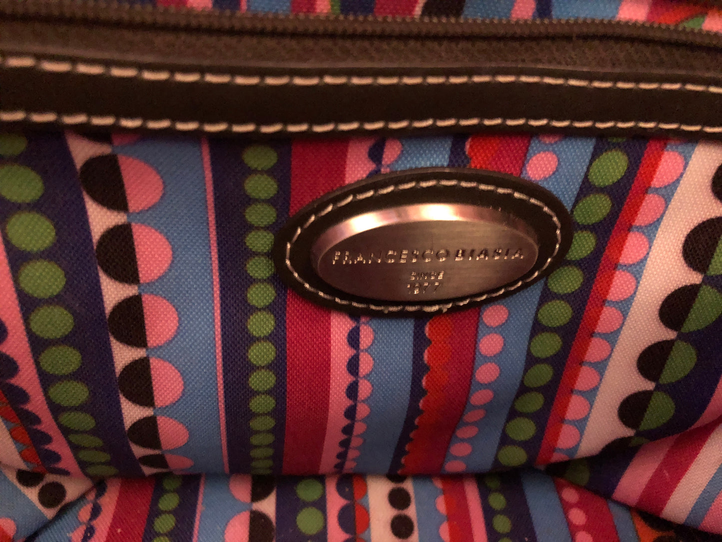 Francesco Biasia Green Woven Tote Bag