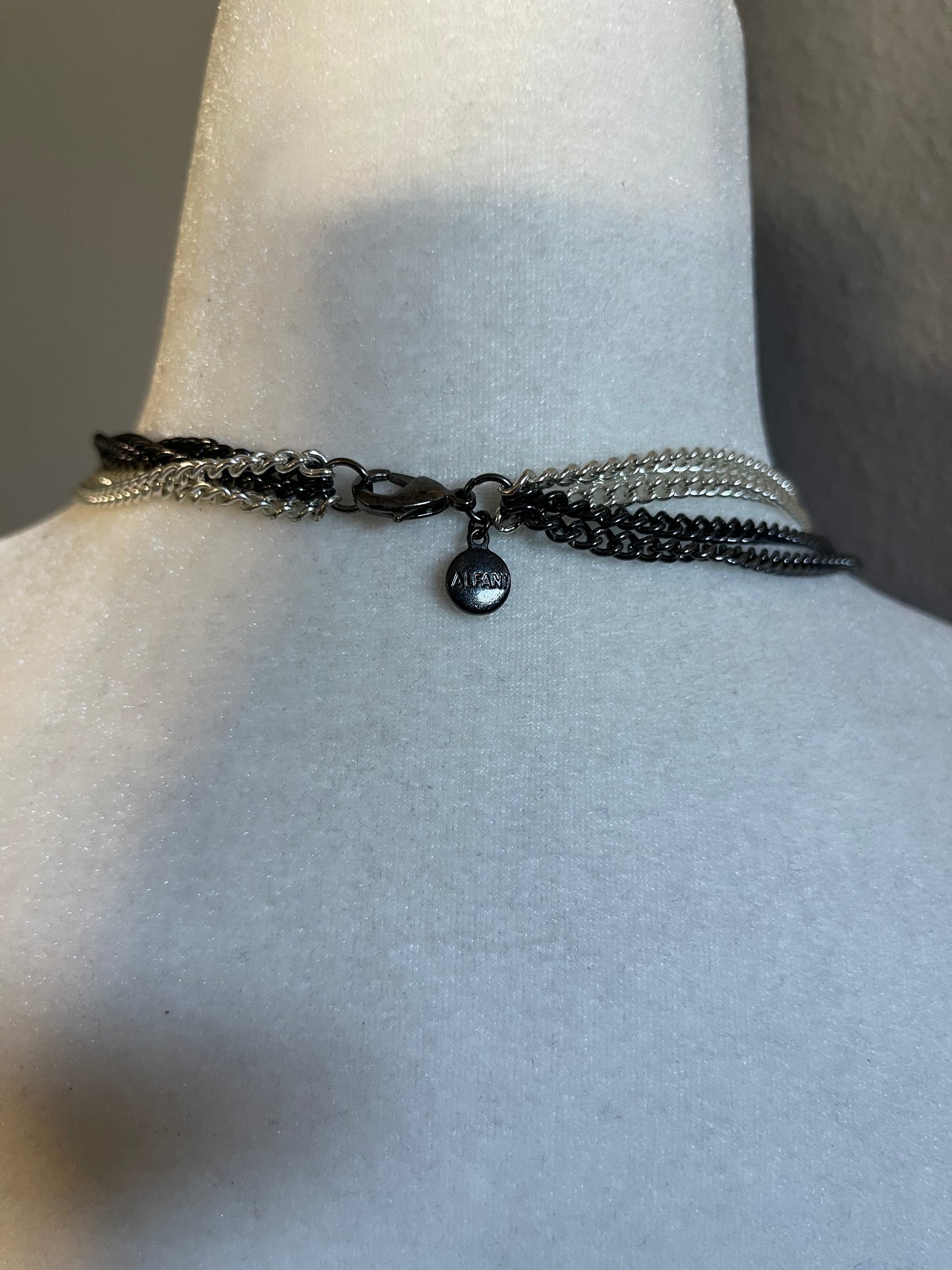 Alfani Black and Silver Multi-Link Necklace