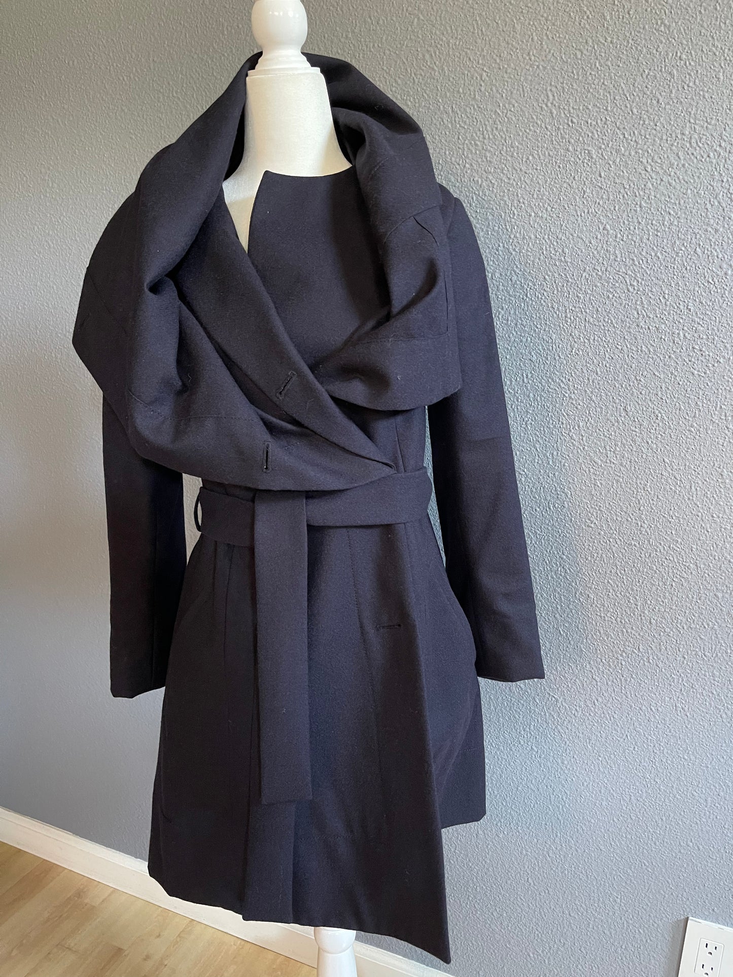 AllSaints Indigo Wool Coat