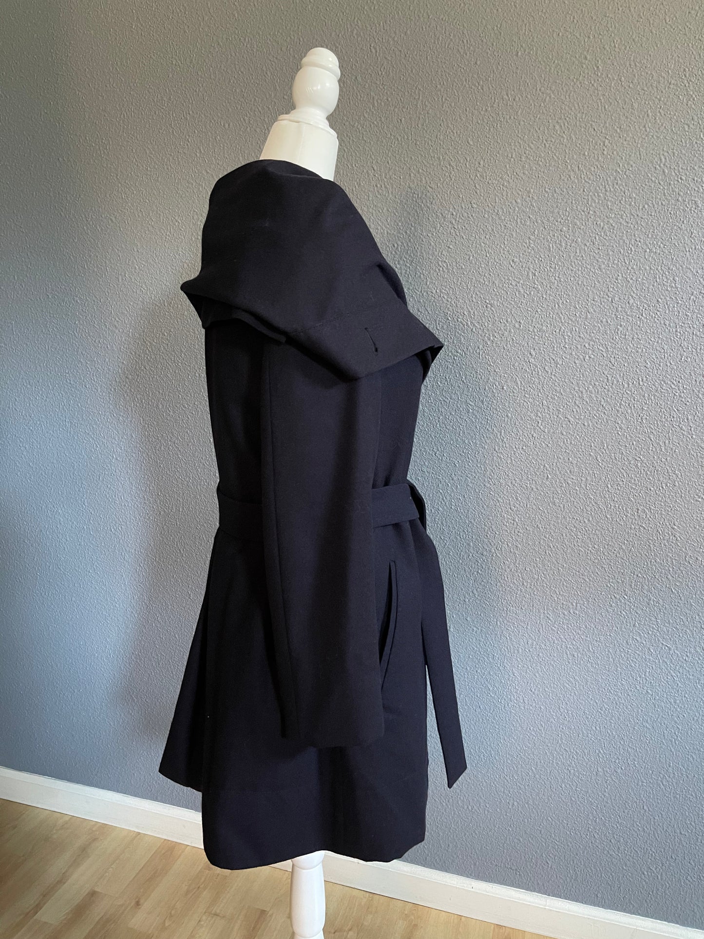 AllSaints Indigo Wool Coat