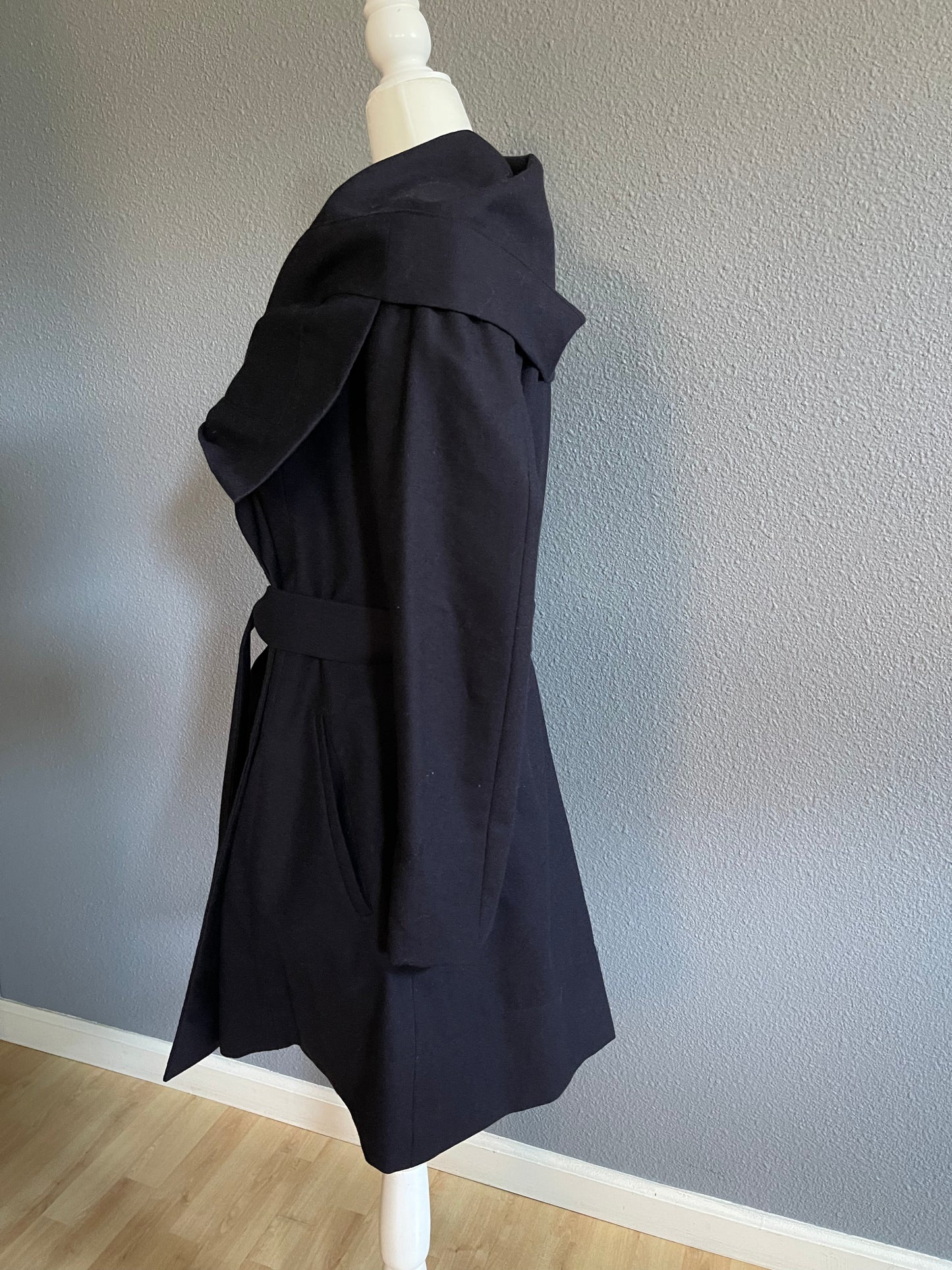 AllSaints Indigo Wool Coat