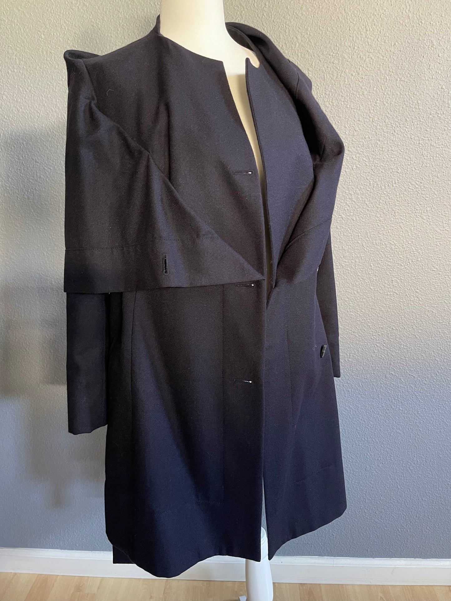 AllSaints Indigo Wool Coat