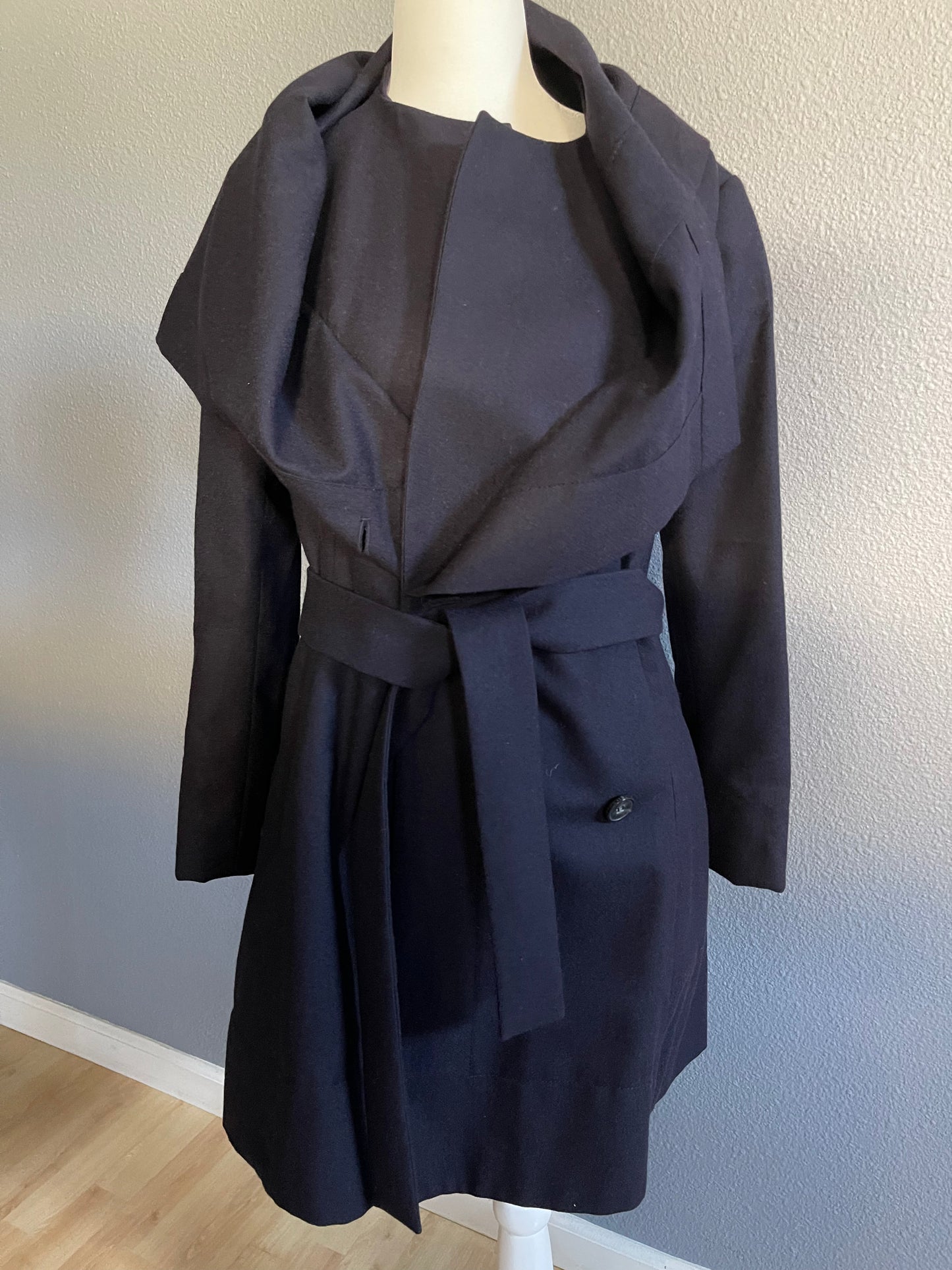 AllSaints Indigo Wool Coat
