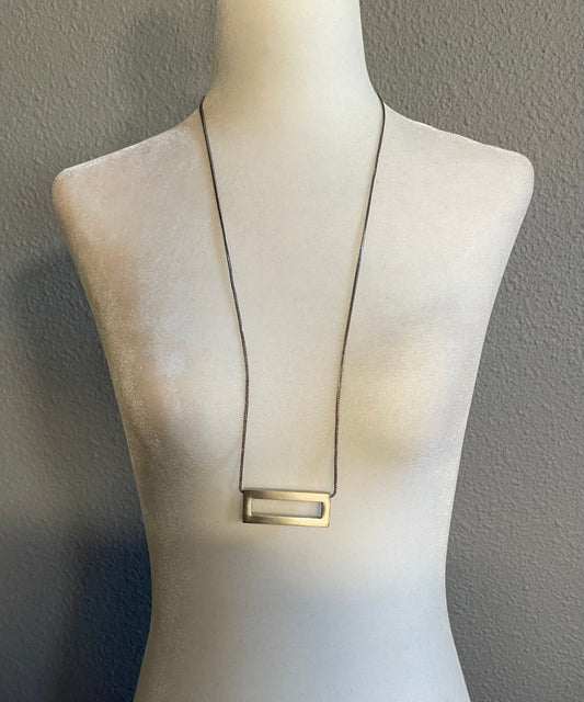 COS Minimalist Rectangle Pendant Necklace